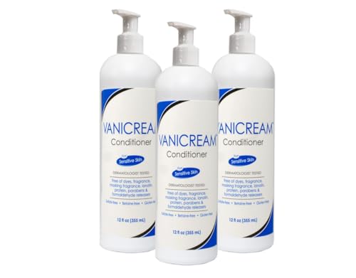 Vanicream Conditioner for Sensitive Skin, Free of Dyes, Fragrance, Lanolin, Parabens and Formaldehyde Releasers, Dermatologist Tested, 12 fl oz (Pack