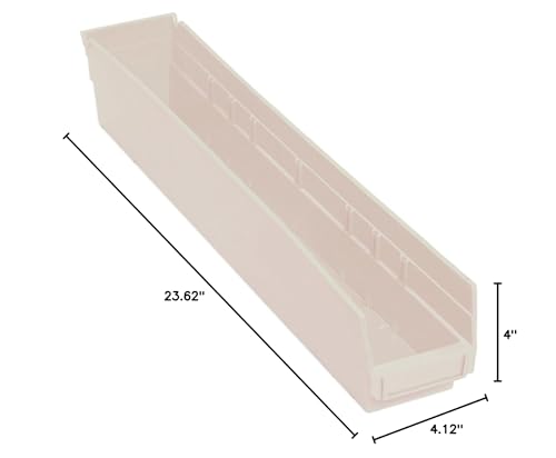 Quantum Storage QSB105 Economy Part Organizer Bins - 23-5/8" x 4-1/8" x 4" - 16 Pack