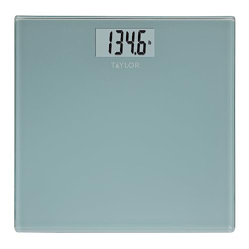Taylor Digital Bathroom Scale, Bath Scale for Body Weight, Large Readout Display and Instant-on Auto Zero Technology, 400 lb. Capacity, Blue