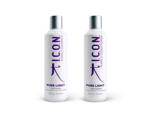 K.I.C.O.N. Pure Light Purple Shampoo & Conditioner DUO 8.5 oz. Made in USA