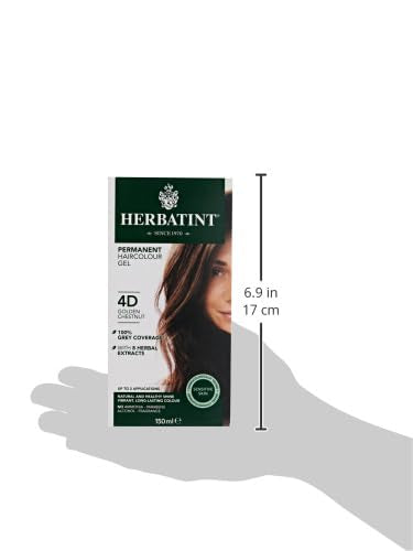 Herbatint Permanent Hair Color Gel, 4d Golden Chestnut, 4 Oz (095216)