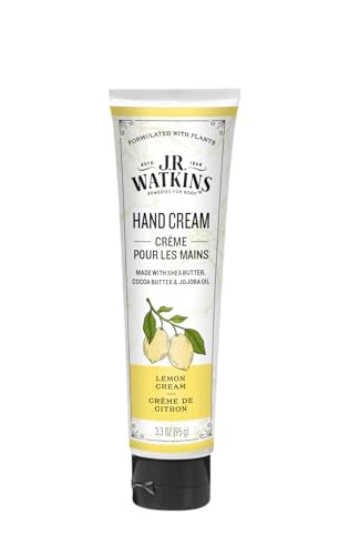 J.R. Watkins Natural Moisturizing Hand Cream, Hydrating Hand Moisturizer with Shea Butter, Cocoa Butter, and Avocado Oil, USA Made and Cruelty Free