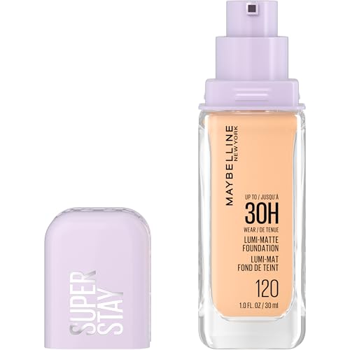 Maybelline Super Stay Lumi-Matte Foundation, Lightweight and Buildable Full Coverage Foundation Makeup For Up To 30HR Wear, 120, 1 Count Beauty and Personal Care MAYBELLINE Default Title