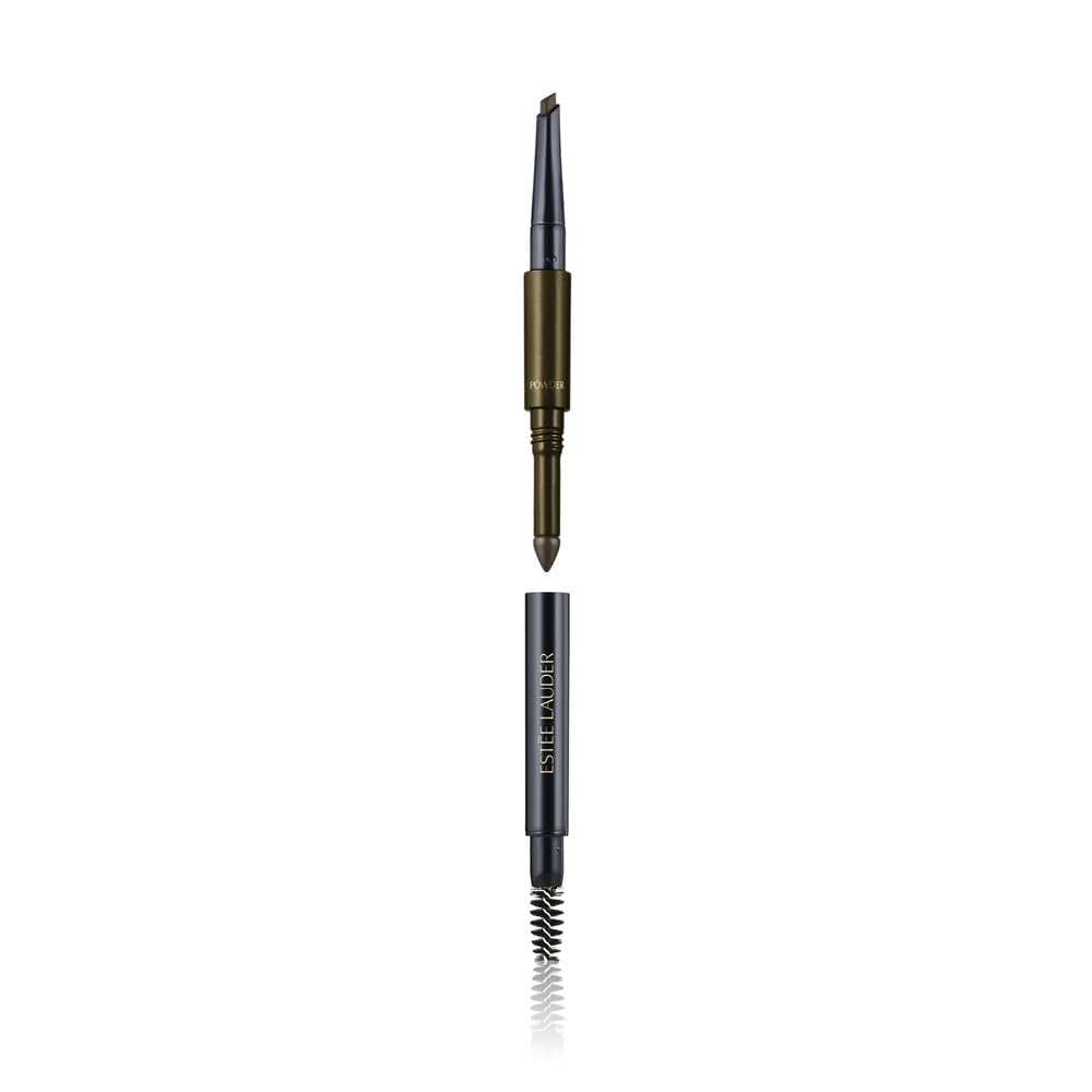 Estée Lauder The Brow Multi-Tasker 3-in-1 Tool | Eyebrow Pencil, Powder and Brush, 04 Dark Brunette