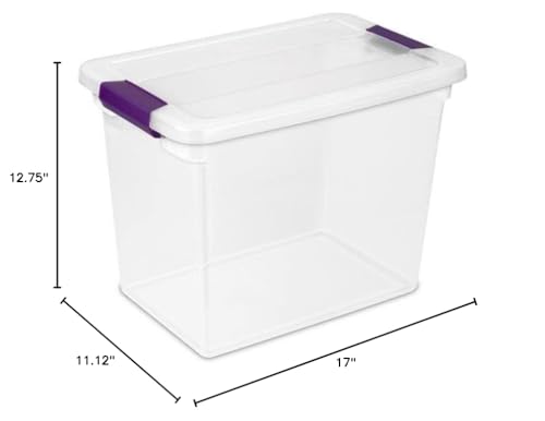 Clear View Latch Storage Box, 27-Qts.