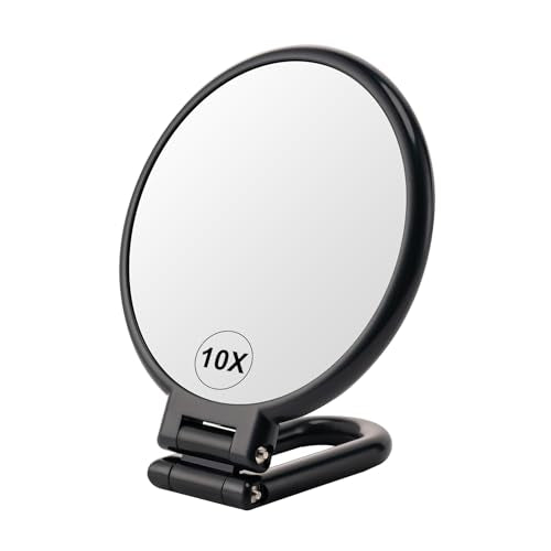 10X Magnifying Mirror, Double Side Handheld Mirror, Travel Makeup Mirror Beauty and Personal Care BOOMIBOO Default Title