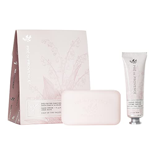 Pre de Provence Gift Set Collection 150 Gram Soap Bar & 1 fl oz Hand Cream, Lily of the Valley,5319