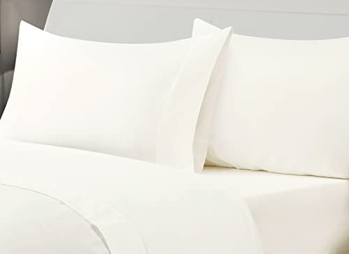 Harper Lane Solid White 4-Piece Sheet Set Queen