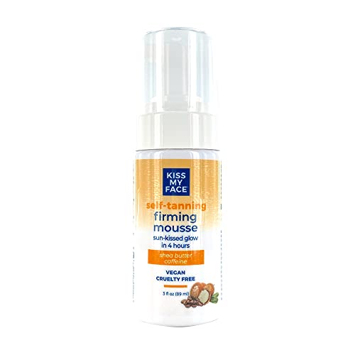 Kiss My Face Sunless Self-Tanning Firming Mousse - Nourishing Shea Butter and Skin-Firming Caffeine - Infused With Antioxidant Liposomal Vitamin C