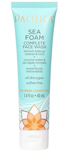 Pacifica Face Wash - Sea Foam Mini Travel Size, Skincare, Daily Gentle Foaming Cleanser, Makeup Remover, Face Cleanser, Skin Care, For Combination