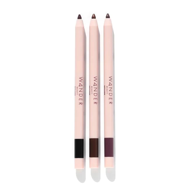 Wander Beauty Skyliner Automatic Gel Eyeliner (Tan Line) - Smudge Proof Retractable Gel Liner - Precise Application With Built-In Eye Pencil Sharpener