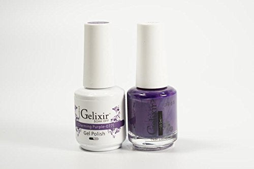 Gelixir Duo Matching Gel and Nail Polish, Made in USA. (077-Charming Purple) Beauty & Personal Care Gelixir