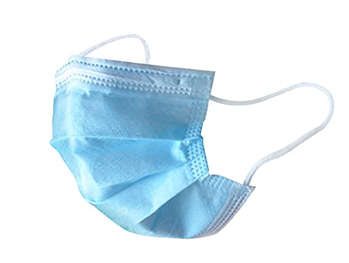 Medi-More Face Masks, Light Blue Face Mask for Men and Women, 50 Count