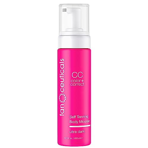 Tanceuticals CC Self Tanning Body Mousse - Ultra Dark Self Tanner - Healthy Ingredients & Fresh Coconut Scent Give Instant, Natural-Looking