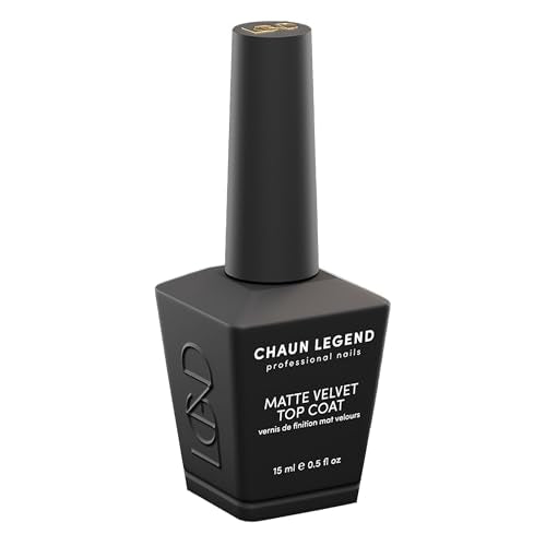 CHAUN LEGEND Velvet Matte Top Coat | Ultra Matte Finish, Non-Wipe Formula | 15 ml Beauty & Personal Care Chaun Legend Professional Nails