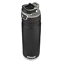 Coleman Autoseal FreeFlow Stainless Steel Water Bottle, Black, 24oz
