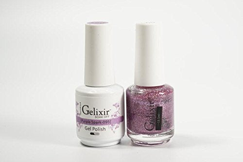 Gelixir Duo Matching Gel and Nail Polish, Made in USA. (095-Purple Spark) Beauty & Personal Care Gelixir