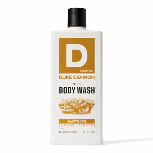 Duke Cannon Supply Co. Mens THICK Body Wash - Free of Sulfate, Paraben, & Phthalates Leaving Skin Soft and Hydrated - High Viscosity Odor Protection