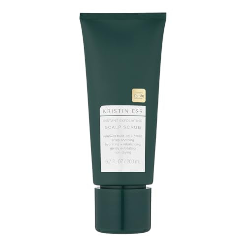 Kristin Ess Hair Instant Exfoliating Scalp Scrub for Build Up and Dandruff + Soothing, Hydrating + Rebalancing Dry Scalp Treatment, Non Drying