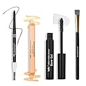 Billion Dollar Brows Best Sellers Kit, Includes Universal Brow Pencil, Brow Duo Pencil, Brow Gel and Smudge Brush for Perfectly Defined Brows