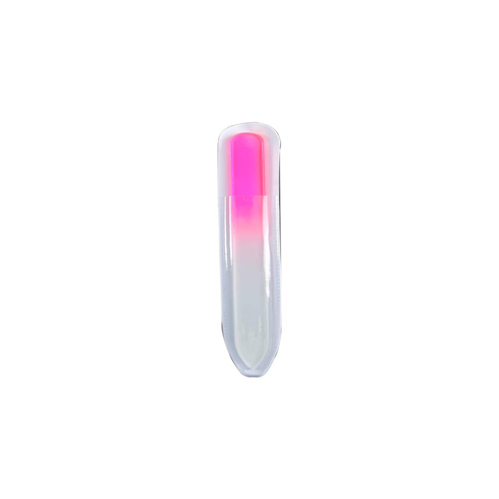 SIUSIO 20PK 3.5 inch Professional Czech Short Crystal Glass Baby Nail Files Buffer Mini Manicure Kit Set Gradient Rainbow Color for Nail Polishing
