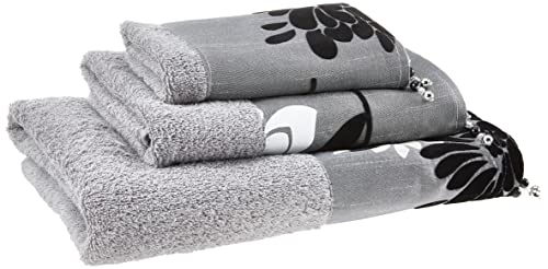 Popular Bath Bath Towels, Erica Collection, 3-Piece Set, Grey