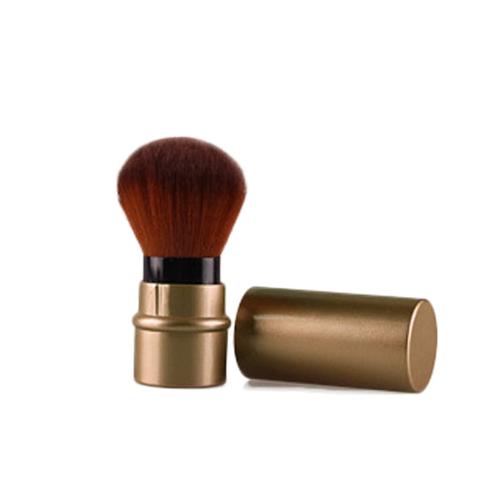 YDC Kabuki Foundation Brush Retractable Professional Travel Brushes Blush Small & Soft Makeup Tool for Mineral Powder, Contouring, Cream