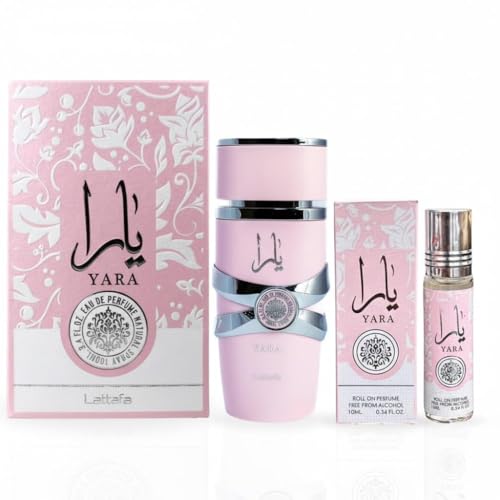 Lattafa Yara 2-piece Fragrance Bundle for Women (3.4 Oz Eau de Parfum Spray + 0.34 Oz Concentrated Perfume Oil) Beauty and Personal Care Lattafa Default Title