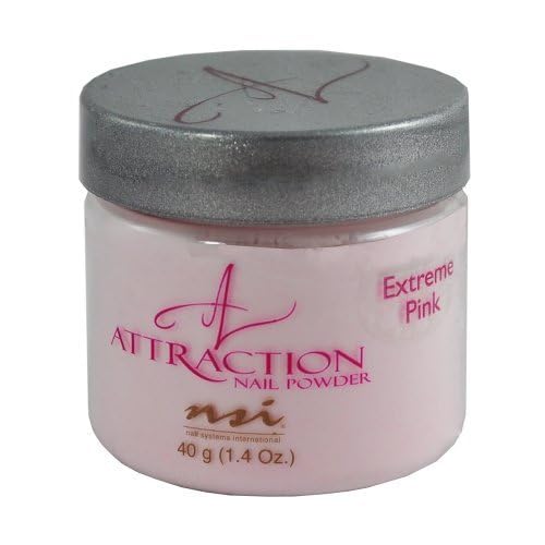 NSI Attraction Acrylic Nail Powder Extreme Pink Pack of 1 Beauty & Personal Care NSI