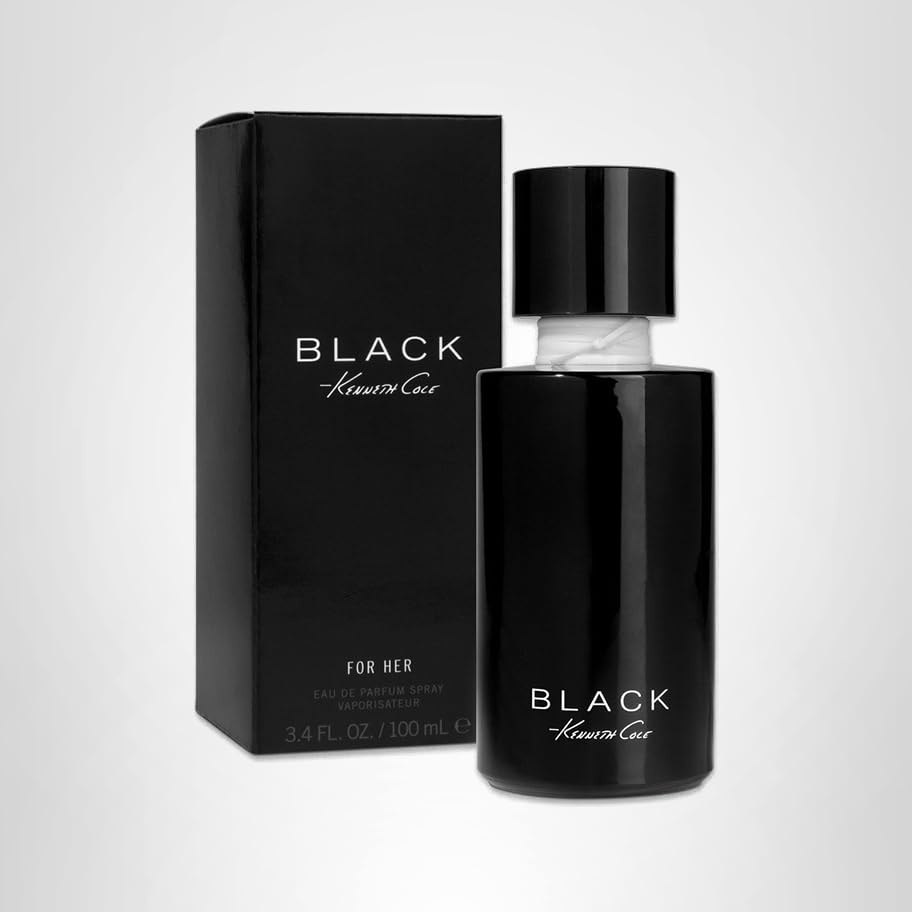 Kenneth Cole Black for Her Eau de Parfum Spray Perfume for Women, Warm, Fresh, Feminine and Botanical Scent, Notes of Lush Florals, Citrus