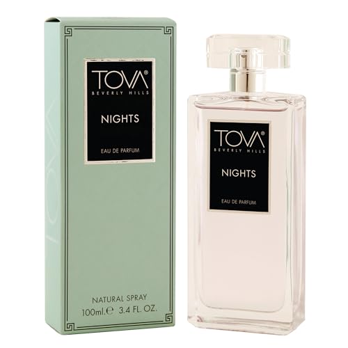 Tova Nights Eau de Parfum - Award-Winning Floral Musk Perfume for Women - Pear & Woods Scent - USA-Made & Cruelty-Free - 3.4 fl oz