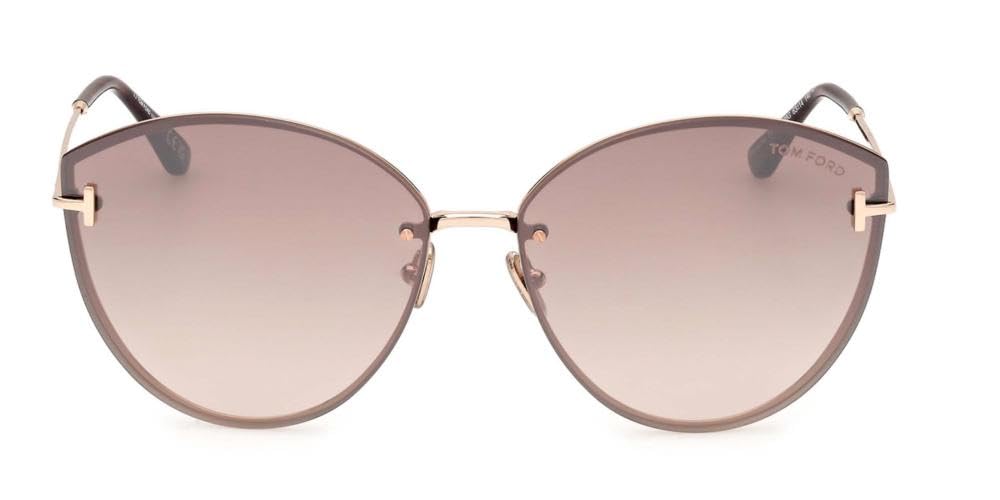 Tom Ford EVANGELINE FT 1106 Rose Gold/Brown Shaded 63/14/140 women Sunglasses