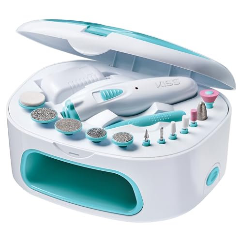 Kiss Professional, Electric Nail Drill/Electric Nail File & Nail Dryer System, Includes 12 attachments, Cuticle Pusher, A/C Adapter, Storage case Beauty & Personal Care KISS