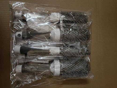 PERFEHAIR Round Thermal Brush Set, Professional Nano Ceramic & Ionic Barrel Hair Styling Blow Drying Curling Brush, 5 Different Sizes