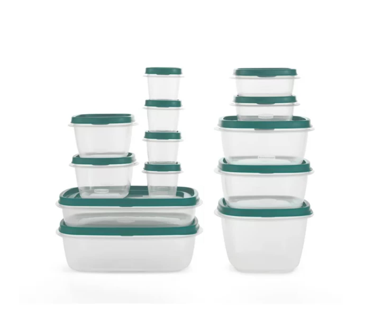 Rubbermaid Easy Find Lids Food Storage Containers, Blue Spruce, 26 Piece Set