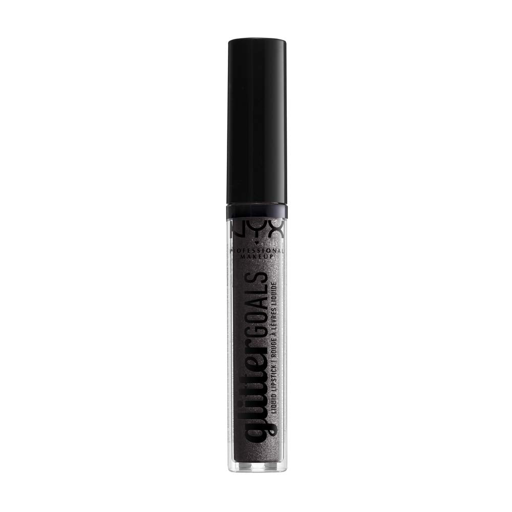 NYX PROFESSIONAL MAKEUP Glitter Goals Liquid Lipstick - Alienated (Deep Grey With Silver Glitter)