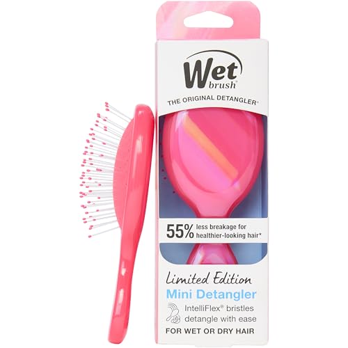Wet Brush Mini Detangler Hair Brush for Gentle Knot Removal, Compact Travel Size, Soft Bristles for Pain-Free Detangling, Less Breakage, Works on All Beauty and Personal Care Wet Brush Default Title