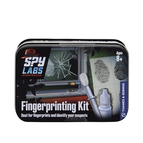 Thames & Kosmos Spy Labs Inc Fingerprinting Kit – Identify, Collect & Analyze Fingerprints with Detective Tools for Young Investigators