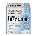 Aura Cacia Aromatherapy Shower Tablets, Reviving Peppermint, 3 Ounce (Pack of 3)