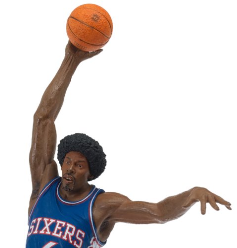 Julius Erving #6 Blue Jersey Philadelphia 76'ers McFarlane NBA Legends Hardwood Classics Six Inch Action Figure