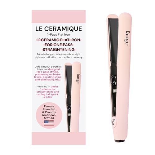 L'ANGE HAIR Le Ceramique 1-Pass Flat Iron Hair Straightener | Fast Heating Ceramic Flat Iron | Best Hot Tools Professional Hair Straightener to Lock
