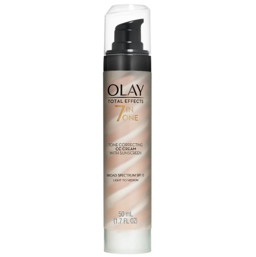 Olay Total Effects Tone Correcting SPF 15 Light to Medium UV Moisturizer, 1.7 OZ (Pack of 3)