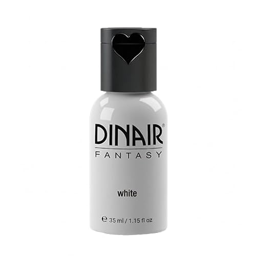 Dinair Airbrush Makeup - Fantasy Bright Colors 4 Face & Body Art, White - 1.5 fl oz.