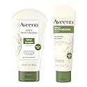 Aveeno Daily Moisturizing Fragrance-Free Face & Neck Cream, Oat Facial Moisturizer for Dry Skin, 5 oz, & Aveeno Daily Moisturizing Body Lotion
