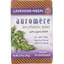 Ayurvedic Bar Soap Lavender-Neem by Auromere - All Natural Handmade and Eco-friendly Bar Soap for Sensitive Skin - 2.75 oz bars - 12 Pack