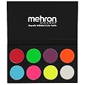 Mehron Paradise FX Neon UV Glow 8 Color Palette | Magnetic Refillable Special Effects Paint Palette | Professional Water Activated Paint for Raves