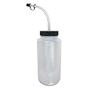 A&R Sports Water Bottle, CLEAR, CURVED STRAW, Small