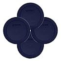 Pyrex 7200-PC 2-Cup Blue Food Storage Replacement Lid (4-Pack) - Made in USA