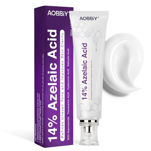 AOBBIY Azelaic Acid Cream for Face - Tone Refining Facial Cream for Skin Clarity & Smoother-Looking Skin, 1 oz Beauty and Personal Care AOBBIY Default Title