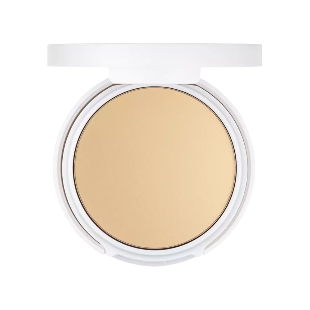 FLOWER Beauty By Drew Barrymore Light Illusion Perfecting Powder - Powder Foundation + Setting Powder for Makeup - Medium Buildable Coverage - Natural